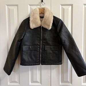 Abercrombie & Fitch Black Vegan Leather Jacket NWT Women's size Small